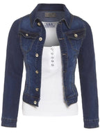 Denim Fitted Jacket Womens
