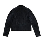 Women Black Suede Biker Jacket