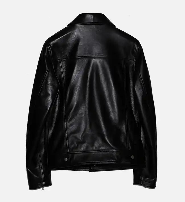 Womens Black Zipper Trucker Biker Jacket