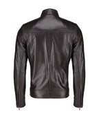 Men’s Stylish Coffee Brown Leather Jacket