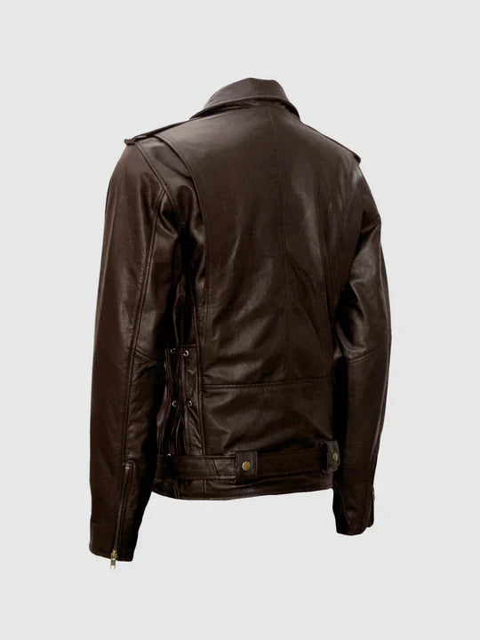 Brown Leather Motorcycle Jacket