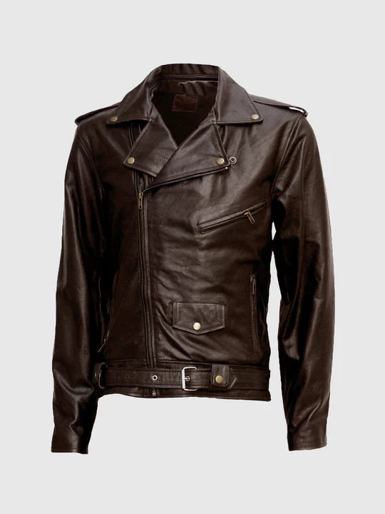 Brown Leather Motorcycle Jacket