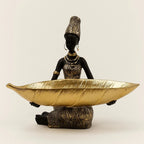 Gold Leaf Figurine Storage Tray