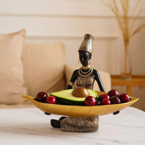 Gold Leaf Figurine Storage Tray