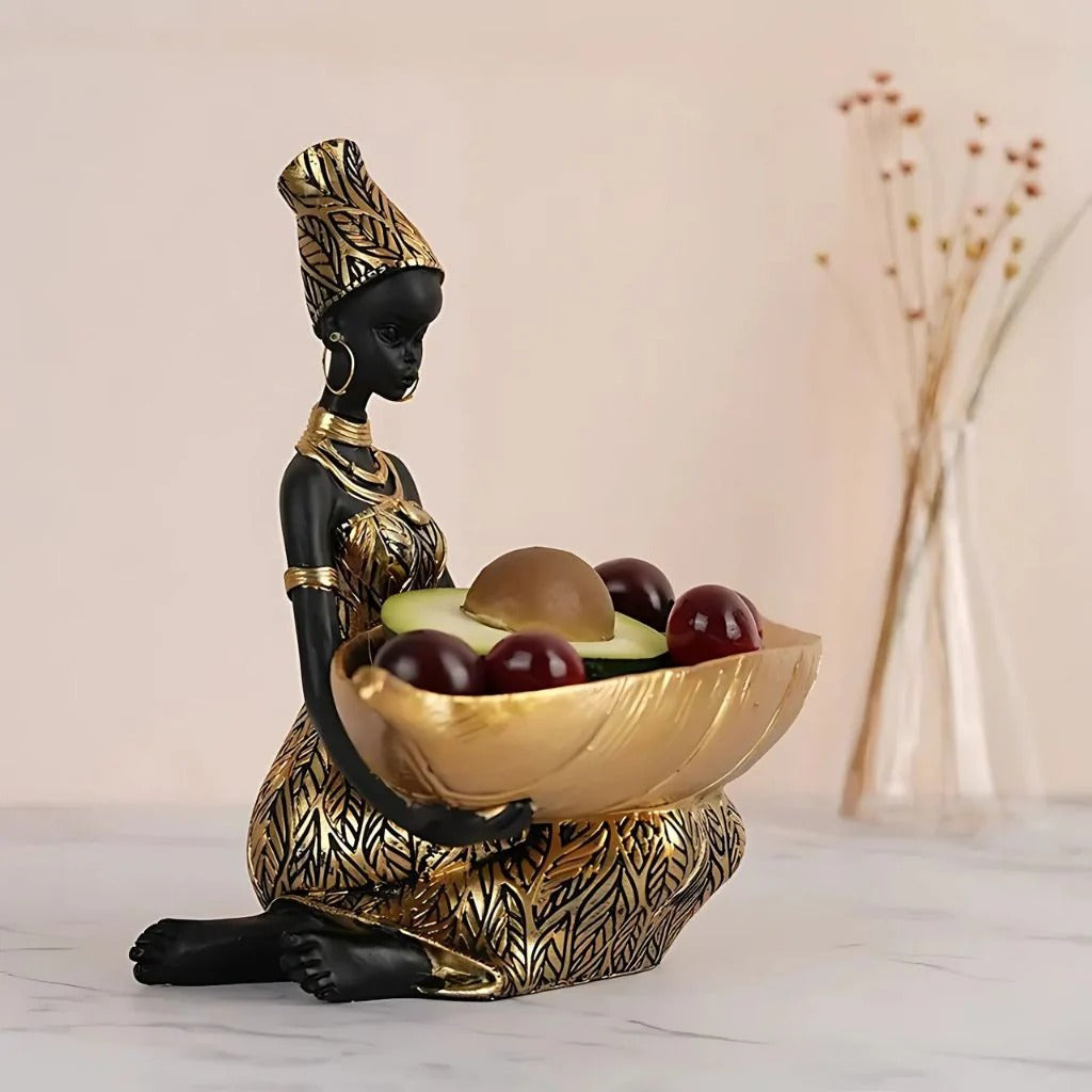 Gold Leaf Figurine Storage Tray