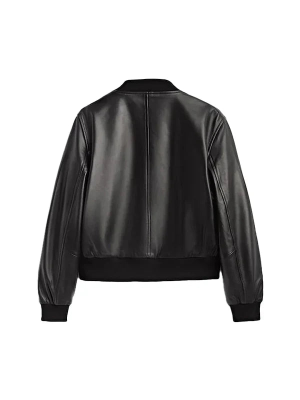 Classic Leather Bomber Jacket