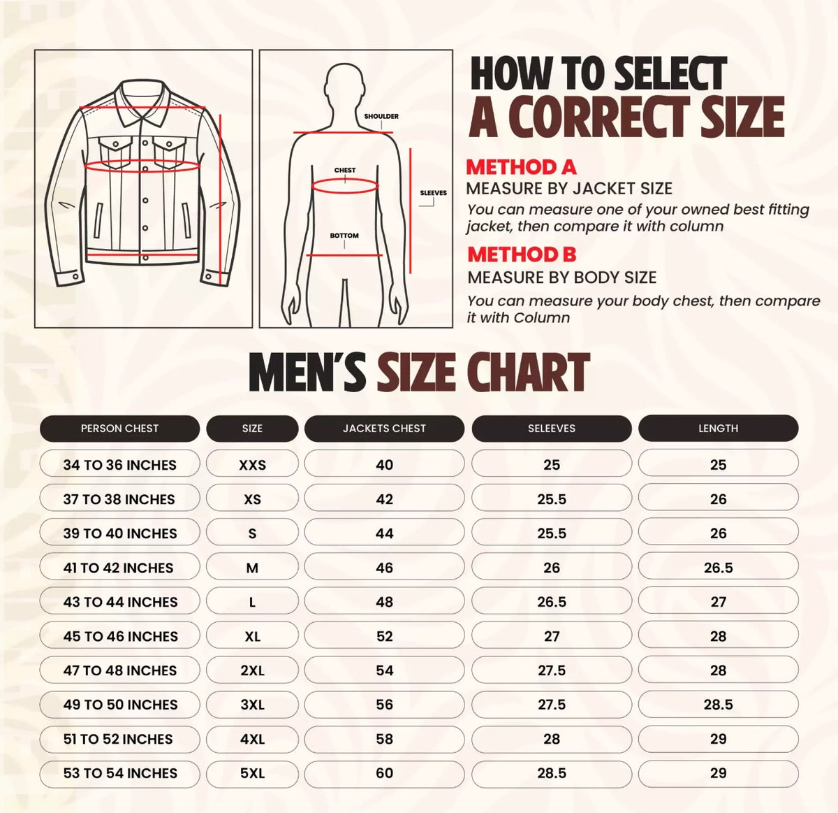 Men's Size Chart