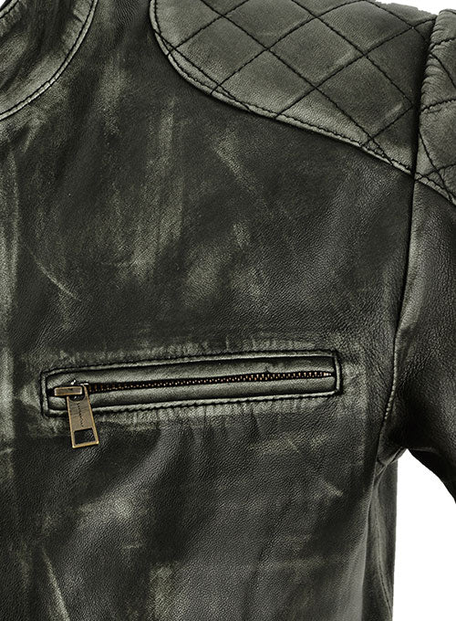 Charcoal Leather Jacket